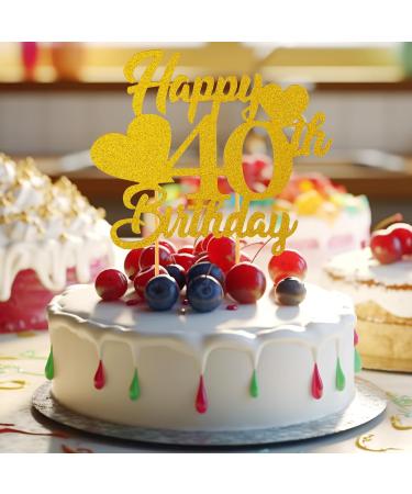 Happy 40th Birthday Cake Topper 40th Birthday Decorations for Her Happy Birthday Cake Topper Decoration 40th Birthday Cake Topper Birthday Cake Toppers 40th Birthday Theme Party Supplies - Buy Online on GoSupps.com
