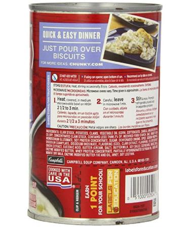 Campbell's Chunky New England Clam Chowder 18.8 oz - 3 Pack - Buy Online on GoSupps.com