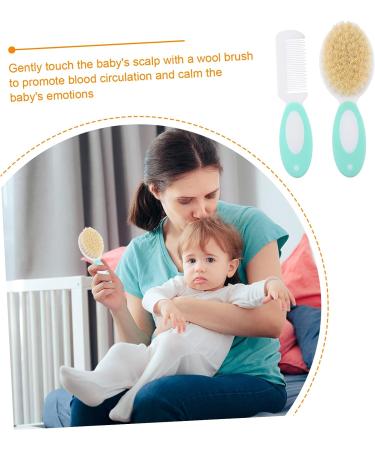 Toyvian 6 Pcs Baby Brush Set | Scalp Massager, Silicone Scrubber, Hair Cleansing Brush | Kids Wool Hair Brush, Hair Comb | Toddler Abs Light Green x3pcs, Medium x3pcs - Buy Online on GoSupps.com