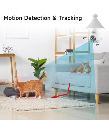 Woolink 2K Wireless Light Bulb Security Camera - Smart Surveillance Camera with Color Night Vision, Motion Detection, and Cloud/SD Card Storage - Buy Online on GoSupps.com