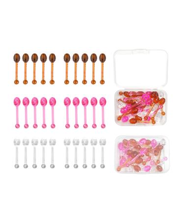 Lip Applicators Stick Lip Balm Applicator with Small White Box Plastics Lip Brush Stick Lip Mask Applicator Lip Balm Honey Jar (30)
