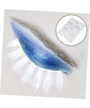 minkissy 3 Pairs White Eyelashes Blue Contacts for Eyes Cosplay Natural Look Wispy Faux Masquerade False Lashes Red Contacts for Eyes Cosplay T Dance Imitation Slim Upper Eyelashes 3d - Buy Online on GoSupps.com