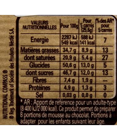  Nestl Nestle Dark Chocolate Dessert 2 Tablets of 205g - Buy Online on GoSupps.com