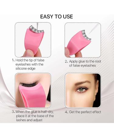 Miuffue Eyelash Applicator Tool 35mm Width Lash Applicator Clip  1PCS Eyelash Tweezers for False Lashes  Pink - Buy Online on GoSupps.com