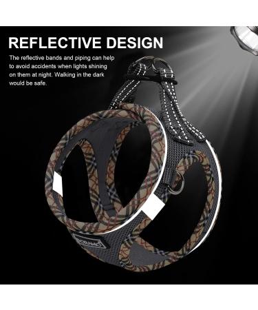 Doramio Reflective Dog Harness & Leash for Small Dogs and Cats - Breathable Step-In Safety Vest (XS Gray) - Buy Online on GoSupps.com