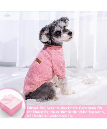 Warm Dog Sweater for Small & Medium Dogs | Classic Pink XS Puppy Clothing | Cozy Pet Attire - Buy Online on GoSupps.com