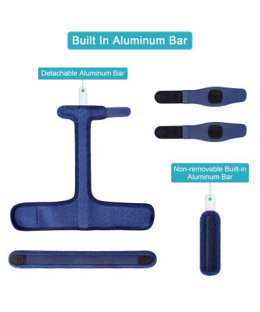 Health Gear Finger Corrector - Steel Support for Hammer Fingers & Sprains - Navy Blue - Buy Online on GoSupps.com
