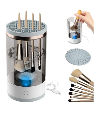 Electric Makeup Brush Cleaner Cosmetic Brush Cleaner Upgraded Electric Makeup Brush Cleaner with Brush Clean Mat Automatic Spinning Makeup Brush Cleaner for All Size Makeup Brush Gift for Female