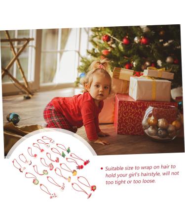 minkissy 10 Pairs Christmas Headband Christmas Ponytail Holders Kids Elastic Hair Holder Hair Tie Holder Scrunchy Hair Bands Christmas Tree Hair Ties Baby Holder Girl Child Abs Headgear - Buy Online on GoSupps.com