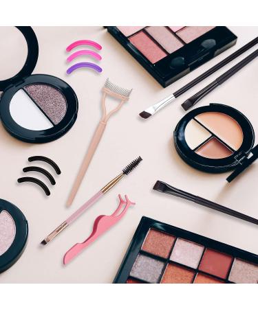 FIBOTY Eyelash Comb & Applicator Tool Set - Silicone Refill Pads, Eyeliner Brushes, Eyebrow & Spoolie Brush - 3Pcs - Buy Online on GoSupps.com