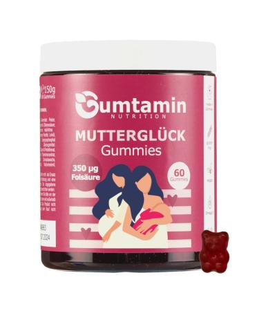 Gummamine Muttergl ck rubber - 18 nutrients such as high -dose folic acid iron iodine for desire to have children pregnancy & lactation - 60 vegan gummy bears - Alternative to capsules and tablets