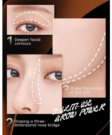 2-Color Eyebrow Powder Palette Waterproof Long-Lasting Eyebrow Makeup Kit Defined Brow Filler Lightweight Blendable Natural Full Look for Sparse Eyebrows with Brush -03 Medium Brown + Dark Brown - Buy Online on GoSupps.com