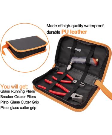 3PCS Heavy Duty Glass Running Pliers & Breaker Grozer Pliers Cutter Set for Stained Glass Work - Buy Online on GoSupps.com