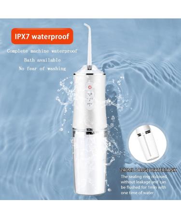 Portable Water Flosser for Teeth - IPX7 Waterproof Rechargeable & Travel-Friendly with 4 Nozzles | Perfect for Home & Travel - Buy Online on GoSupps.com