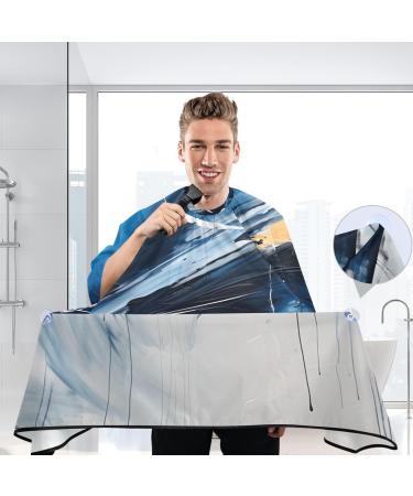 Waterproof Barber Cape - Art Blue Marble & Cheetah Haircut Bib for Men & Women - Unisex Hair Cutting Cape - Buy Online on GoSupps.com