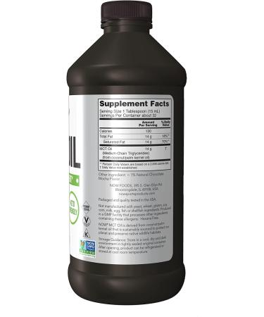 Now Foods Sports MCT Oil Chocolate Mocha - 16 fl oz (473 ml) | Keto-Friendly Energy Boost - Buy Online on GoSupps.com