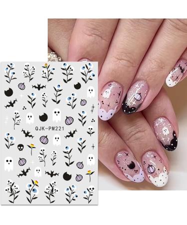 JMEOWIO 9 Sheets Halloween Nail Art Stickers Decals Self-Adhesive Cute Cat Ghost Nail Supplies Nail Art Design Decoration Accessories - Buy Online on GoSupps.com