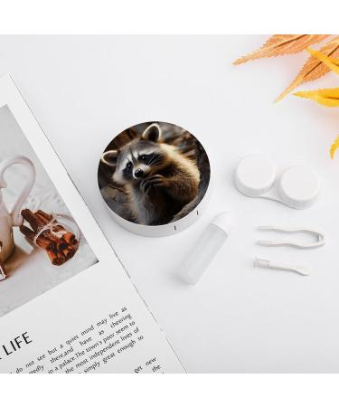 Cute Raccoon Contact Lens Case - Plastic Travel Case & Care Box for Lens Storage - Buy Online on GoSupps.com