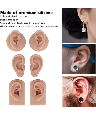 3 Pairs of Silicone Ear Models for Otoplasty & Acupuncture - Soft Flexible Jewelry Display & Piercing Practice - Buy Online on GoSupps.com