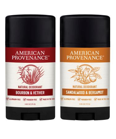 American Provenance Bourbon & Vetiver and Sandalwood & Bergamot Deodorant Bundle