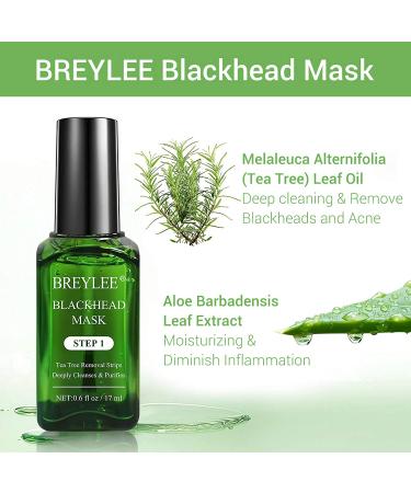 BREYLEE Tea Tree Oil Blackhead Remover Mask - 100 Pcs Nose Strips Set - Buy Online on GoSupps.com