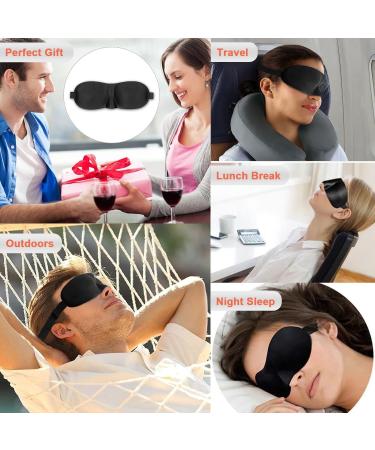Sleep Masks for Men & Women - Blackout Eye Cover for Travel 3D Sleep Mask for Side Sleepers Adjustable Soft Blindfold - Buy Online on GoSupps.com