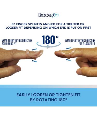 BraceOn EZ Finger Splint Sizing Kit - Adjustable Hand Injury Supports (14 Pieces, 28 Sizes) - Buy Online on GoSupps.com