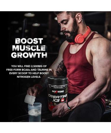 Six Star Creatine X3 Powder | Creatine HCl & Monohydrate | Muscle Builder & Recovery | Fruit Punch (35 Servings) - Buy Online on GoSupps.com