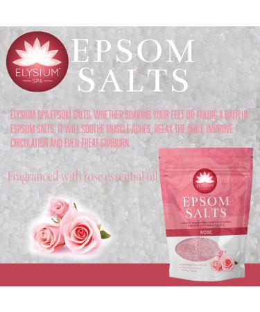 Elysium Spa Natural Rose Epsom Bath Salts - Relax and Rejuvenate with the Healing Power of Rose - Buy Online on GoSupps.com