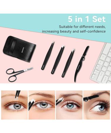 FACEMADE 3-Piece Tweezers Set for Women and Men - Stainless Steel Eyebrow Tweezers, Scissors, and Razor for Facial Hair Removal - Buy Online on GoSupps.com