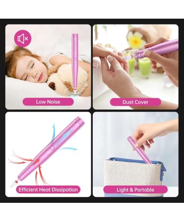 Electric Nail File Nail Drill Gift for Women Professional 25000 RPM Adjustable Speed Electric Manicure and Pedicure Set for Nail Beginners and Professional Salons - Buy Online on GoSupps.com