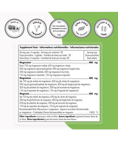 Supersmart Optimag Magnesium Complex - Full Spectrum 8 Forms for Muscles, Nerves, Sleep & Bones - 120 Capsules - Buy Online on GoSupps.com