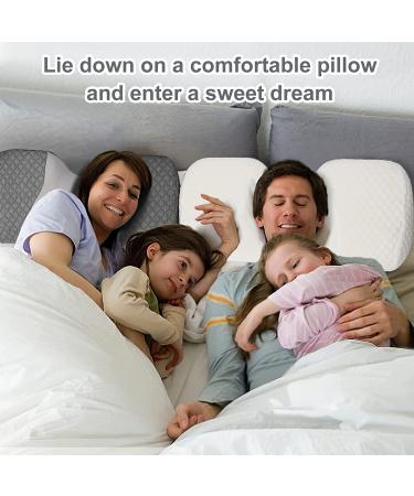 Orthopedic Cervical Memory Foam Pillow - Neck & Shoulder Pain Relief | Ergonomic Support for Side, Back, Stomach Sleepers - White Standard - Buy Online on GoSupps.com
