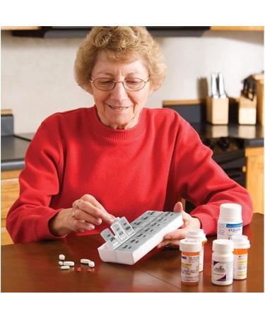 Apex Twice-A-Day Weekly Pill Organizer - Easy-Open, See-Through Lids for AM/PM Medication Organization - Buy Online on GoSupps.com