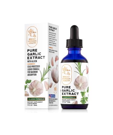 Pure Garlic Extract with Allicin Classic Formula Boost Immune Support Vegan Friendly Natural Supplement, Raw Organic Garlic in Liquid Form, Natural Superfood with Nutrients and Minerals 1 fl oz Bottle 1 Fl Oz (Pack of 1) - Buy Online on GoSupps.com