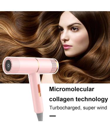 Hair Dryer with Built-in Black Care Technology 800w High-power Blue Light Negative Ion Blow for Mute Quick Drying uk Pink UK Plug UK Plug Pink - Buy Online on GoSupps.com
