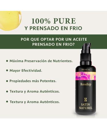 Organic Rose Oil - 100% Pure Cold-Pressed Rosehip Oil for Face Body & Hair | Anti-Aging Moisturizing | 50ml - Buy Online on GoSupps.com