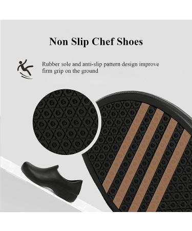 Scecocrs Women's Chef Shoes - Non-slip, Oil & Water Resistant Work Shoe for Hospital, Kitchen & Garden - Size 7, Black - Buy Online on GoSupps.com