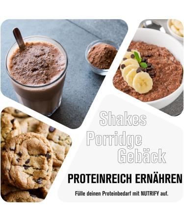 Nutrify Whey Protein Powder Chocolate - 21g Protein Low Sugar Ideal for Muscle & Diet 1kg (33 Portions) - Buy Online on GoSupps.com