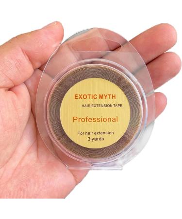 Long-lasting Double Sided Hair Extension Tape (Brown) 10mm x 3 yards - 3+ Months Hold - Buy Online on GoSupps.com