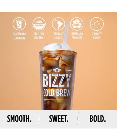 Bizzy Organic Cold Brew Coffee Brew Bags - Smooth & Sweet Blend - 12 Count - Specialty Grade Arabica - Makes 42 Cups - Buy Online on GoSupps.com