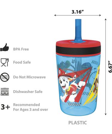 Zak Designs PAW Patrol Kelso Tumbler Set - 15 fl oz 3 Piece Bundle for Kids - Leak-Proof Lid with Straw - Plastic and Stainless Steel Cups with Sipper - Paw Patrol Theme - Buy Online on GoSupps.com