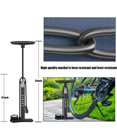 CLOLOP High Pressure Bike Floor Pump with Gauge - 160 PSI Bicycle Pump for Schrader and Presta Valve - Includes Air Ball Inflator - Buy Online on GoSupps.com