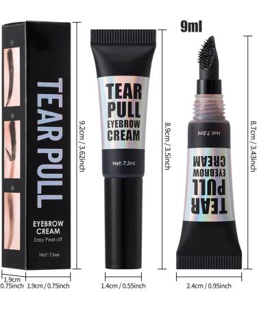 Peel-Off Eyebrow Gel - Waterproof Quick-Drying Tinted Eyebrow Mascara Long-Lasting Smudge-Proof Eyebrow Gel for Natural Thick and Voluminous Brows - Buy Online on GoSupps.com