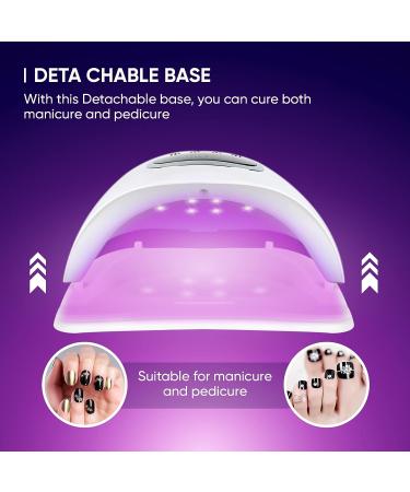 ZUKOMORE 2023 UV LED Nail Lamp - 280W Professional Nail Dryer with Automatic Sensor - Beetles Led Nail Lamp Kit with Reusable Nail File, Buffer, and Brush - Buy Online on GoSupps.com