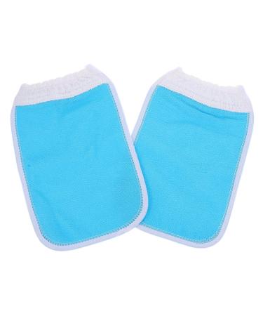 POPETPOP Bath Mittens Exfoliating Shower Mitten 21x14cm Blue