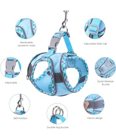 Shop BriFit Cat Dishes - Leash-Resistant Adjustable Cat Vest & Harness | Reflective Stripes for Cats & Puppies | Blue XS - International Shipping Available - Buy Online on GoSupps.com