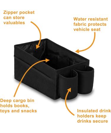 INFANZIA Car Seat Organizer - Durable Oxford, Foldable Front & Back Seat Organizer with Seat Belt and Cup Holders for Kids - Buy Online on GoSupps.com