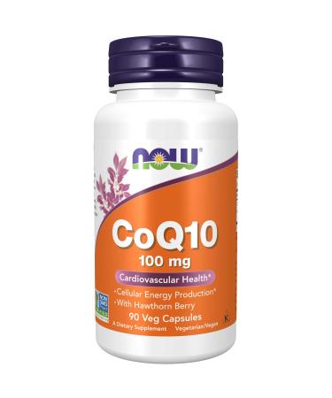 Now Foods CoQ10 with Hawthorn Berry 100 mg 90 Veg Capsules