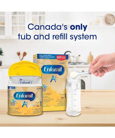 Enfamil A+ Baby Formula Value Pack Powder Refill DHA (a type of Omega-3 fat) to help support brain development Age 0-12 months 992g Pack of 4 - Buy Online on GoSupps.com